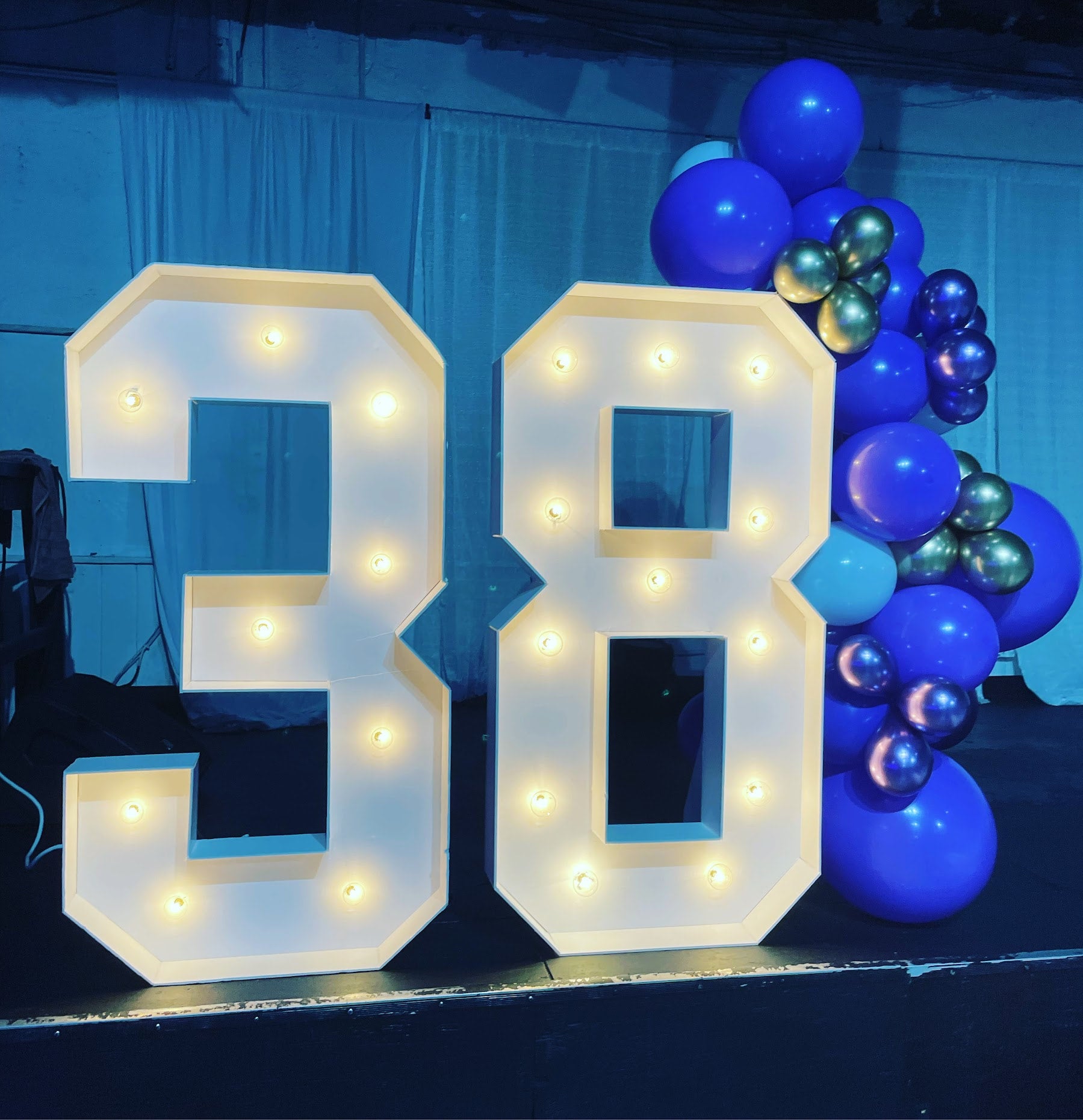 Light Up Marquee Numbers